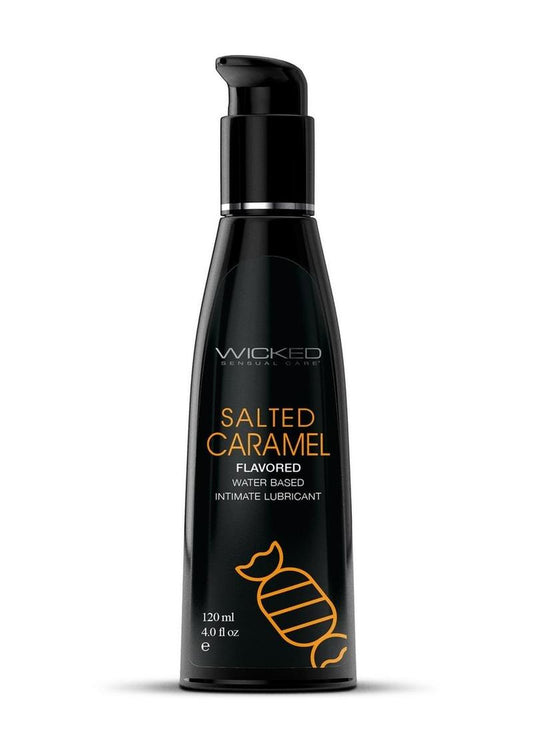 Wicked Aqua Water Based Flavored Lubricant Salted Caramel 4oz