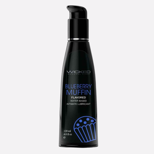 Wicked Aqua Water Based Flavored Lubricant Blueberry Muffin 4oz
