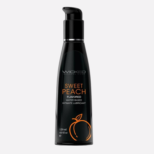 Wicked Aqua Water Based Flavored Lubricant Peach 4oz